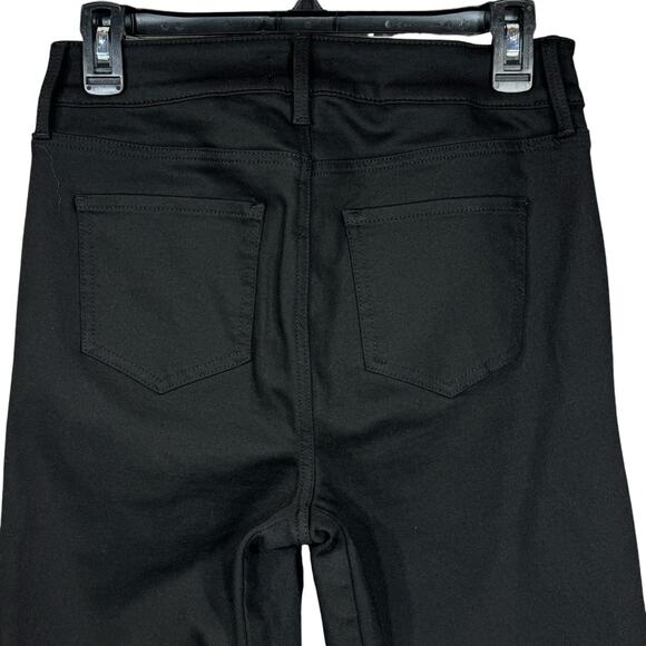 NYDJ SZ 4 Straight Jeans Stretch Mid-Rise Lift Tuck Zip-Fly Pockets Black Rinse - Picture 5 of 11